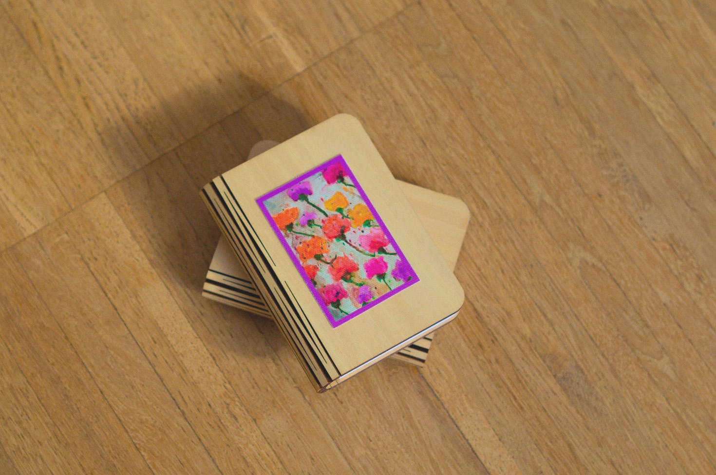 Lampada Libro mini Fiori colorati