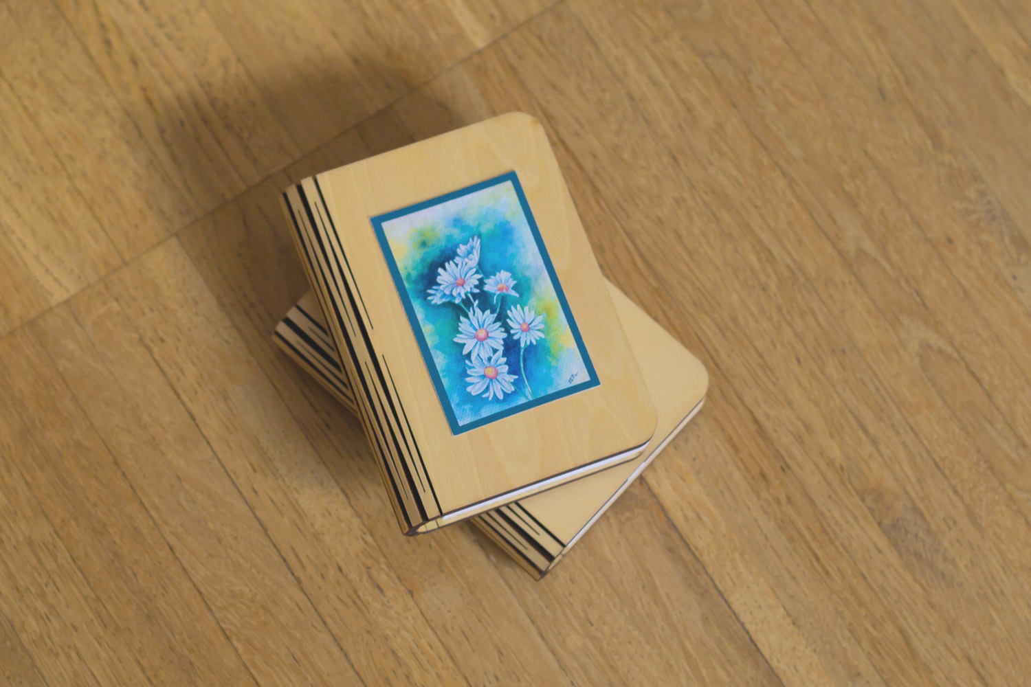 Lampada Libro mini Fiori bianchi